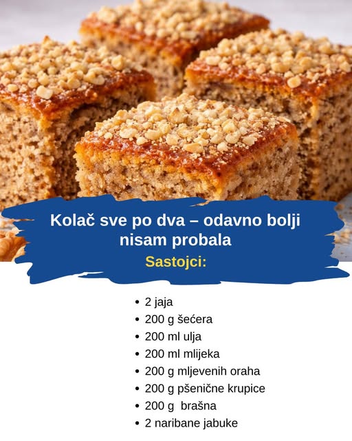 Kolač sve po dva – odavno bolji nisam probala